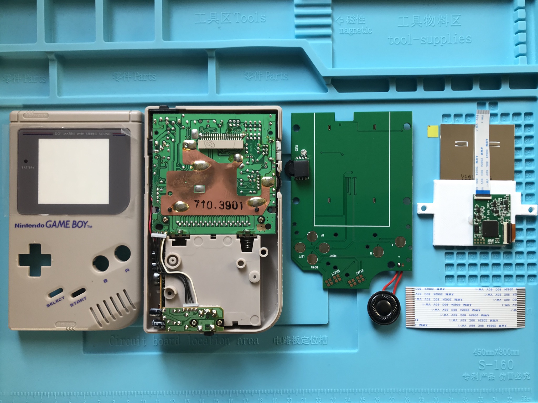 IPS screen kit and aftermarket DMG Gameboy shell