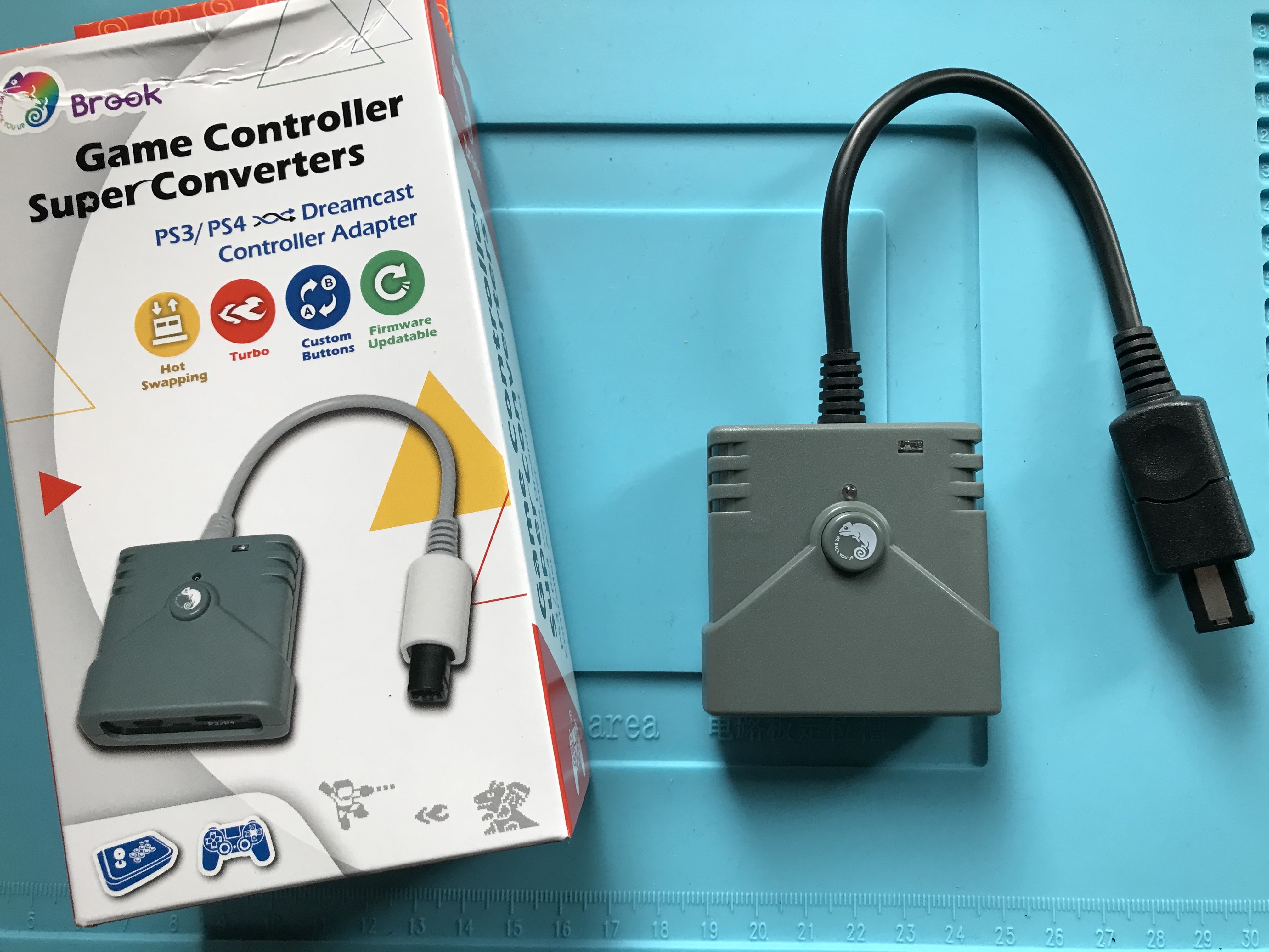 The Brook converter allows a PlayStation 3 or 4 controller to work wirelessly with Dreamcast