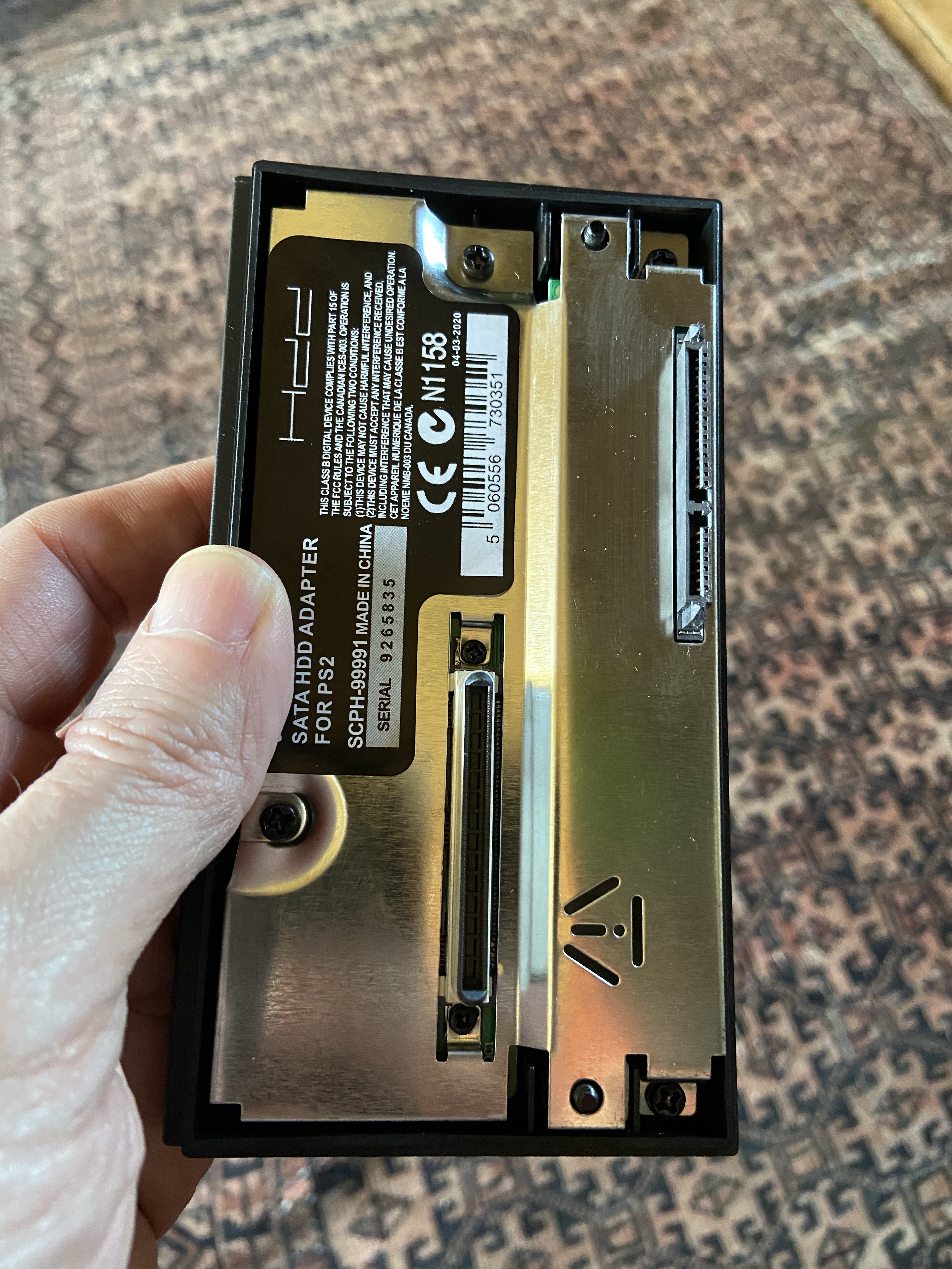 Aftermarket PlayStation 2 SATA hard drive adapter