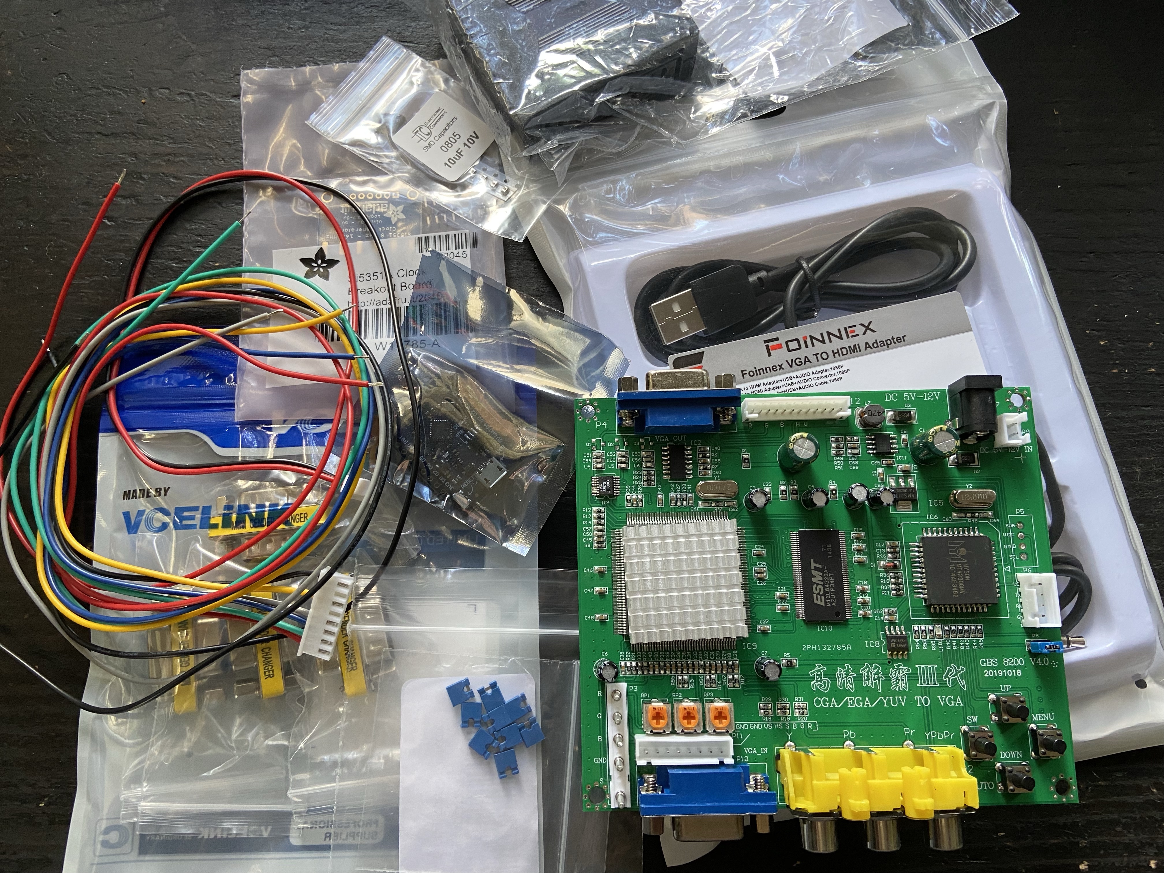 GBS8200 board and parts to build a better scaler