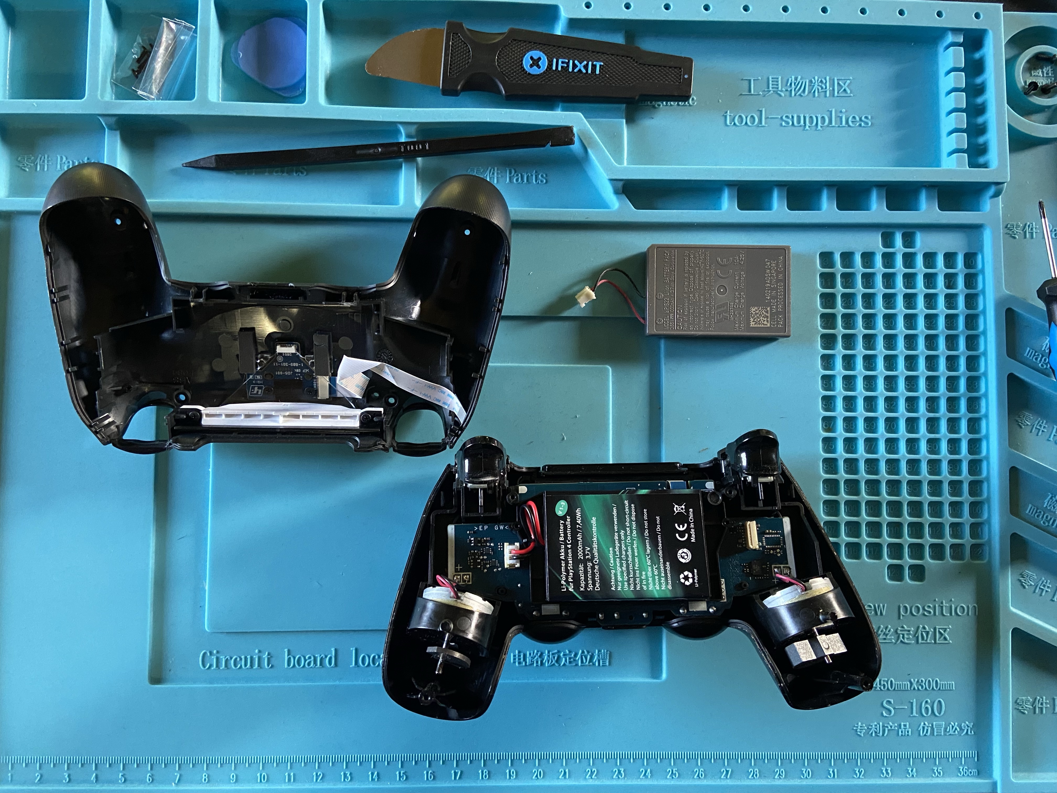 Replacing the battery in a PlayStation DualShock 4 controller