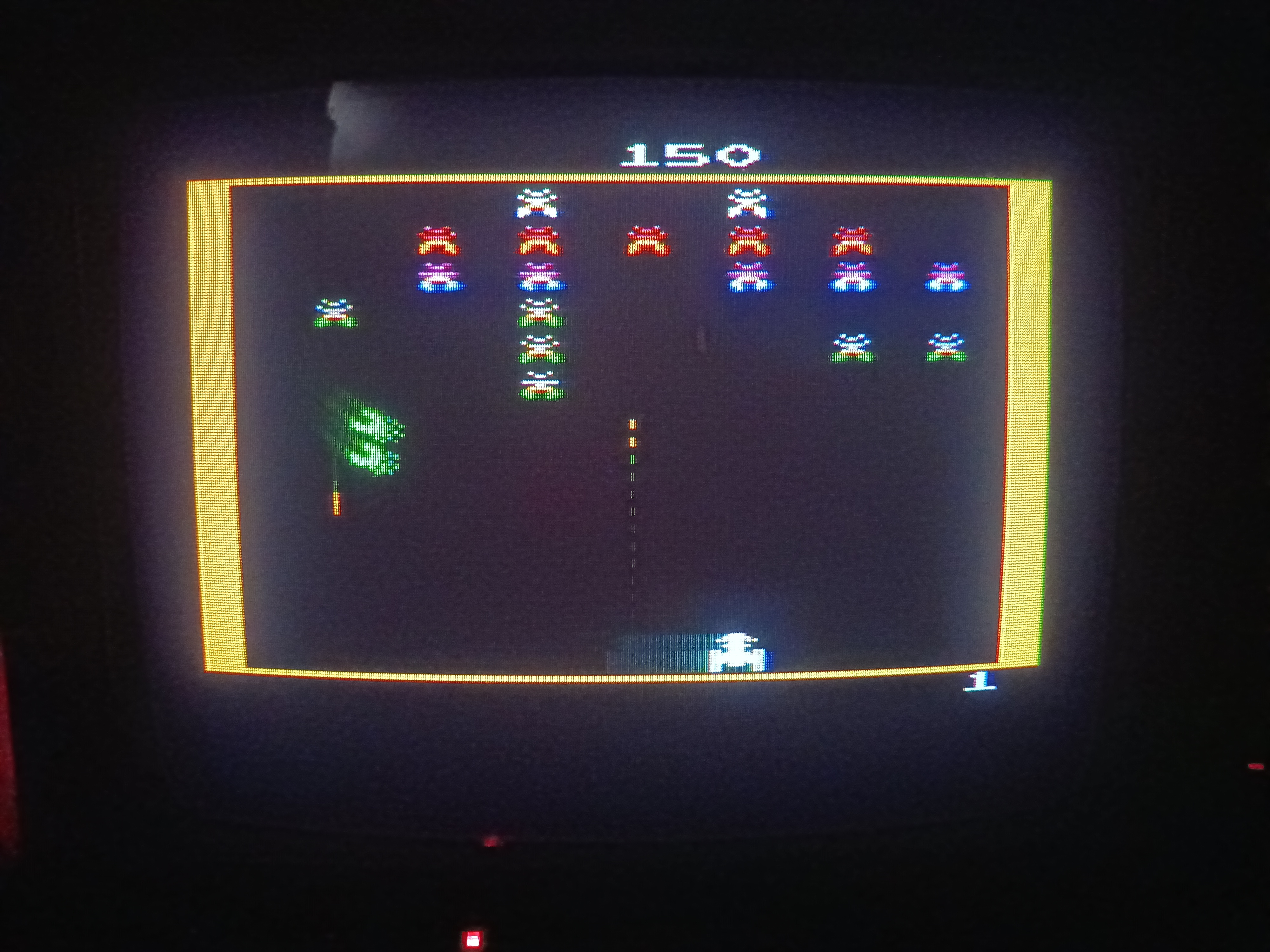 Atari 2600 Jr. gaming on a CRT